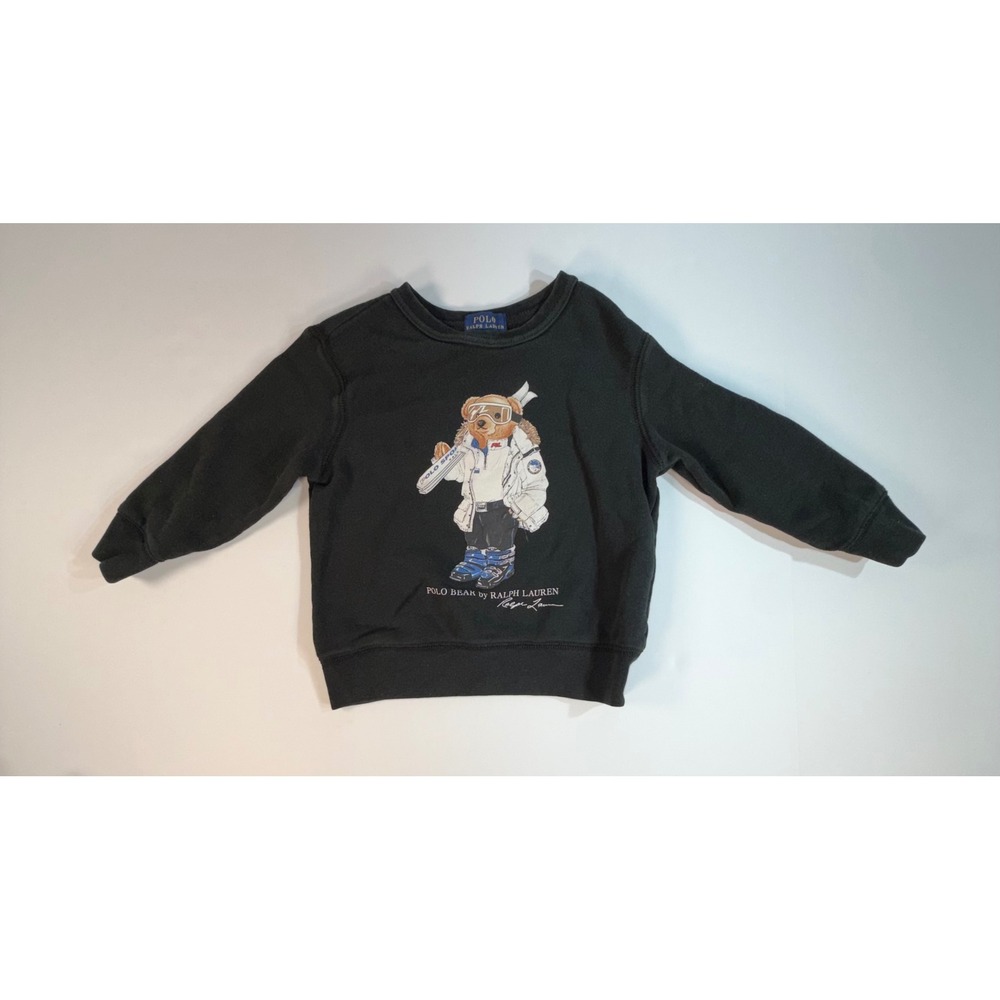 Polo Ralph Lauren Ski Polo Bear Sweatshirt Black Toddler 3T 020001321730818